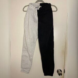 Moral Fiber Two-Tone Jogger Sweatpants Black/Gray Size S